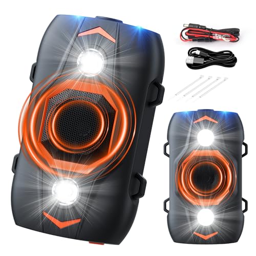 Ultrasonic Rodent Repellent for Car Engines, Battery Powerd Under Hood Mouse Repeller Device with 4 Strobe Lights Keep Mice, Rats and Squirrels Away from Cars, RVs, Garages, Attics, Indoors