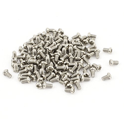uxcell 100pcs Magnetic Crosshead Phillips Pan Head Screws Bolt M2 x 3mm