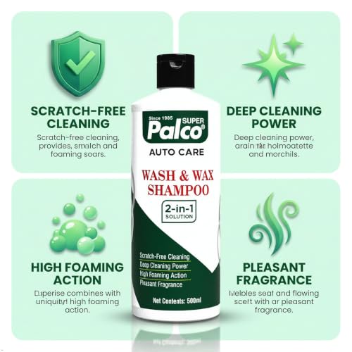 Image of PALCO Wash and Wax Car Shampoo 500ml, pH Neutral Car Washing Shampoo