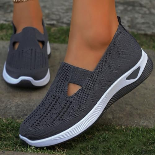 Women's Orthopedic Athletic Walking Shoes Slip On Casual Moderatearch Support Mesh-Comfortable Workout Sneakers3