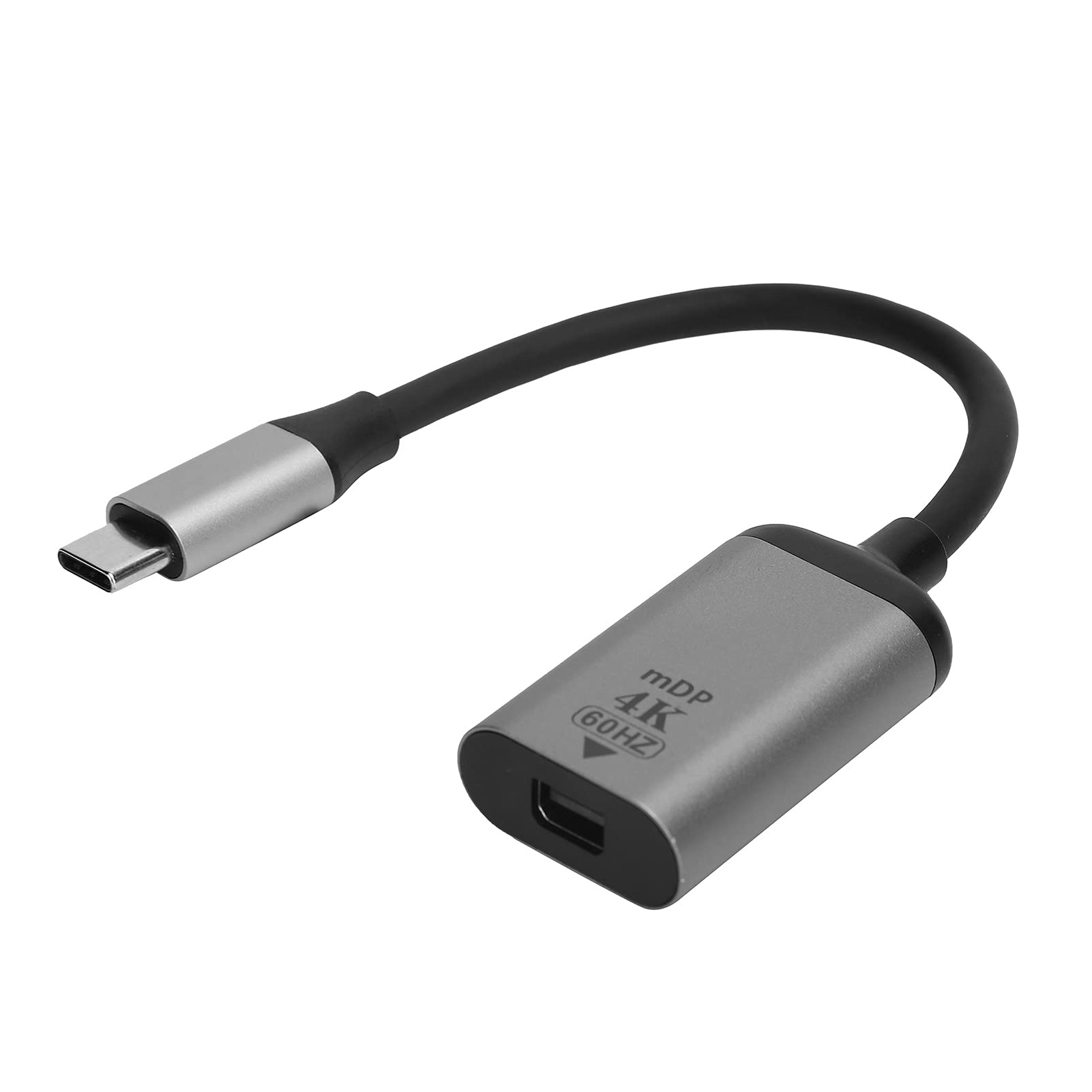 ASHATA USB C to Mini DisplayPort Converter, Support 4K 60HZ, Portable Type C to Mini DP Adaptor for Phone Laptop to UHD TVs, Projectors, A/V Receivers