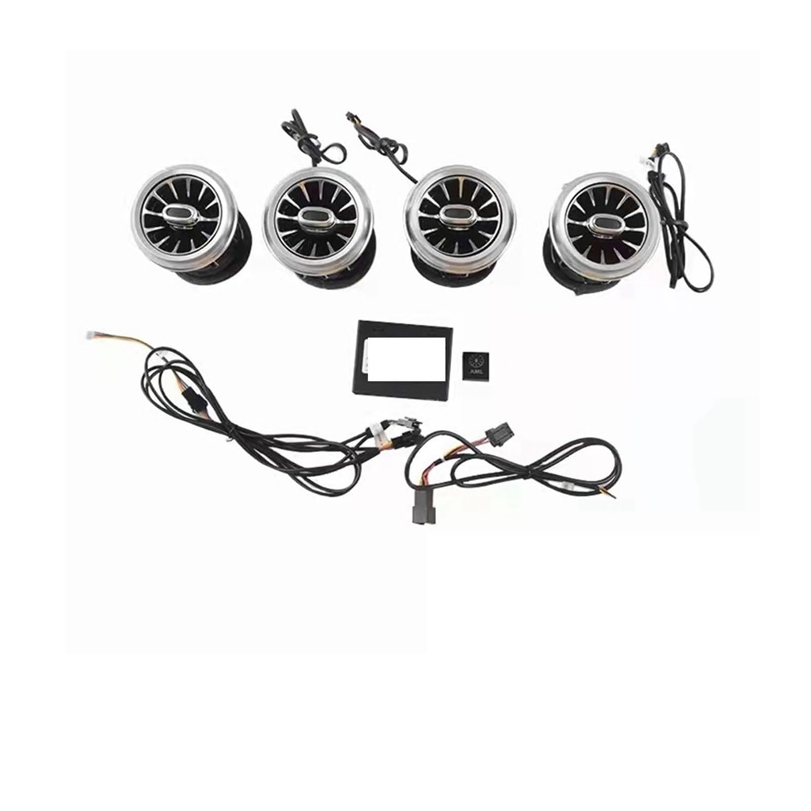 XCZPRKMXY 7 Color Car Front Turbine Air Outlet Ambient Light A/C Vent Outlet Atmosphere Lamp Compatible with Jeep Wrangler JK 2007-2017