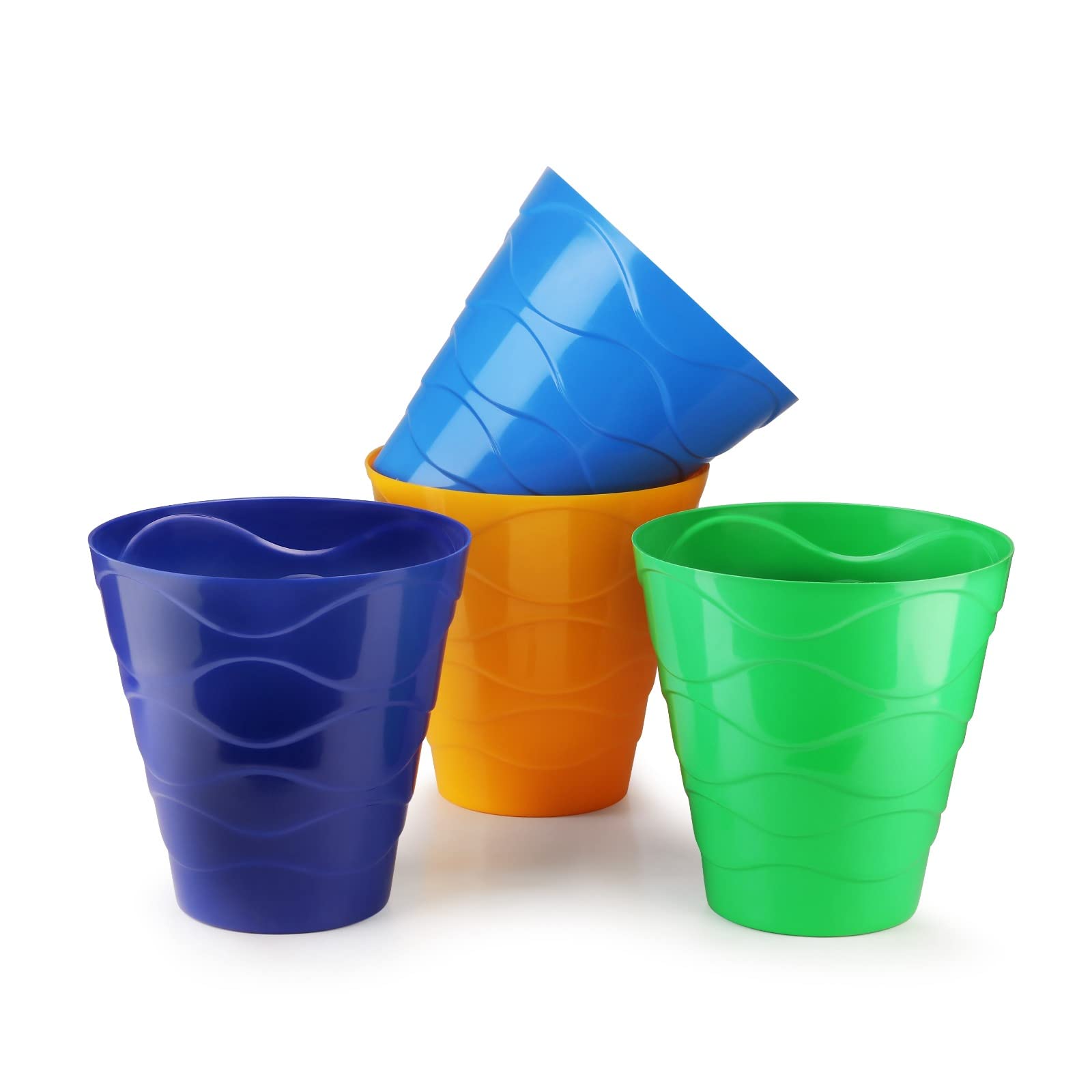 BLUME Swirl - (4 Pcs, 8 Inch, Multicolor) Premium Flower Pot with Optional Drainage Holes - Ideal for Office Desk or Table Side Decoration - Modern and Elegant Design (B0BWYKZSWP) Amazon Price History, Amazon Price Tracker