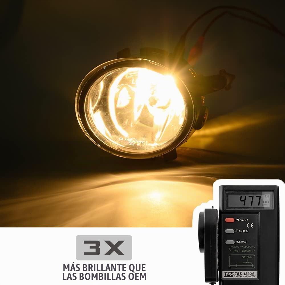 Faros antiniebla delanteros para Seat Leon Mk2 1P Ibiza IV Altea Toledo 2 piezas Faros antiniebla del parachoques delantero Conjunto de faros 9006 HB4 Luces de conducción antiniebla halógenas