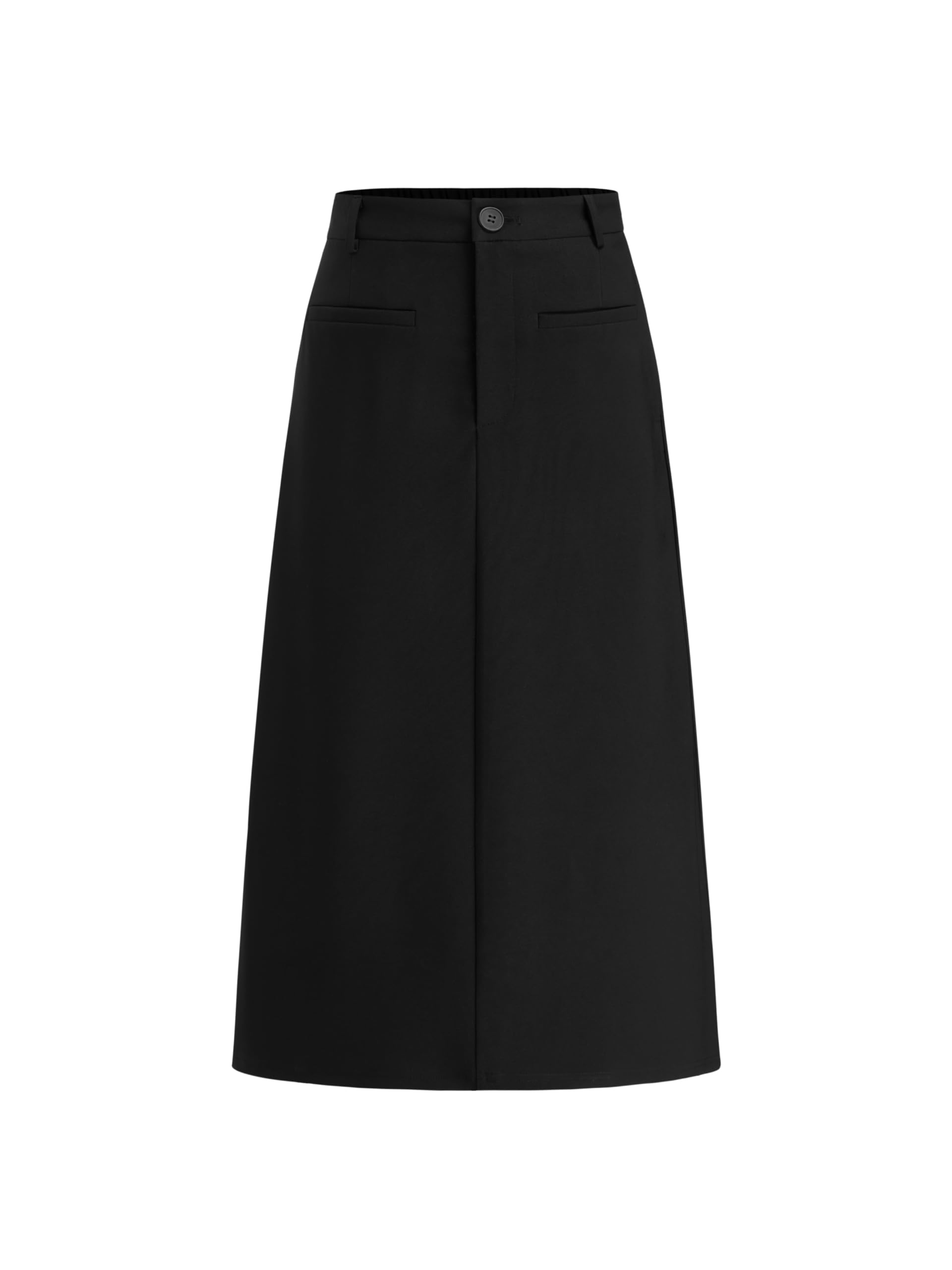CIDER Elegant Midi Skirt for Women Versatile High Waist Office Casual Workwear Skirts