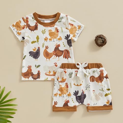 Toddler Baby Boy Girl Summer Clothes T-Shirt Top Shorts Infant Newborn Outfit2