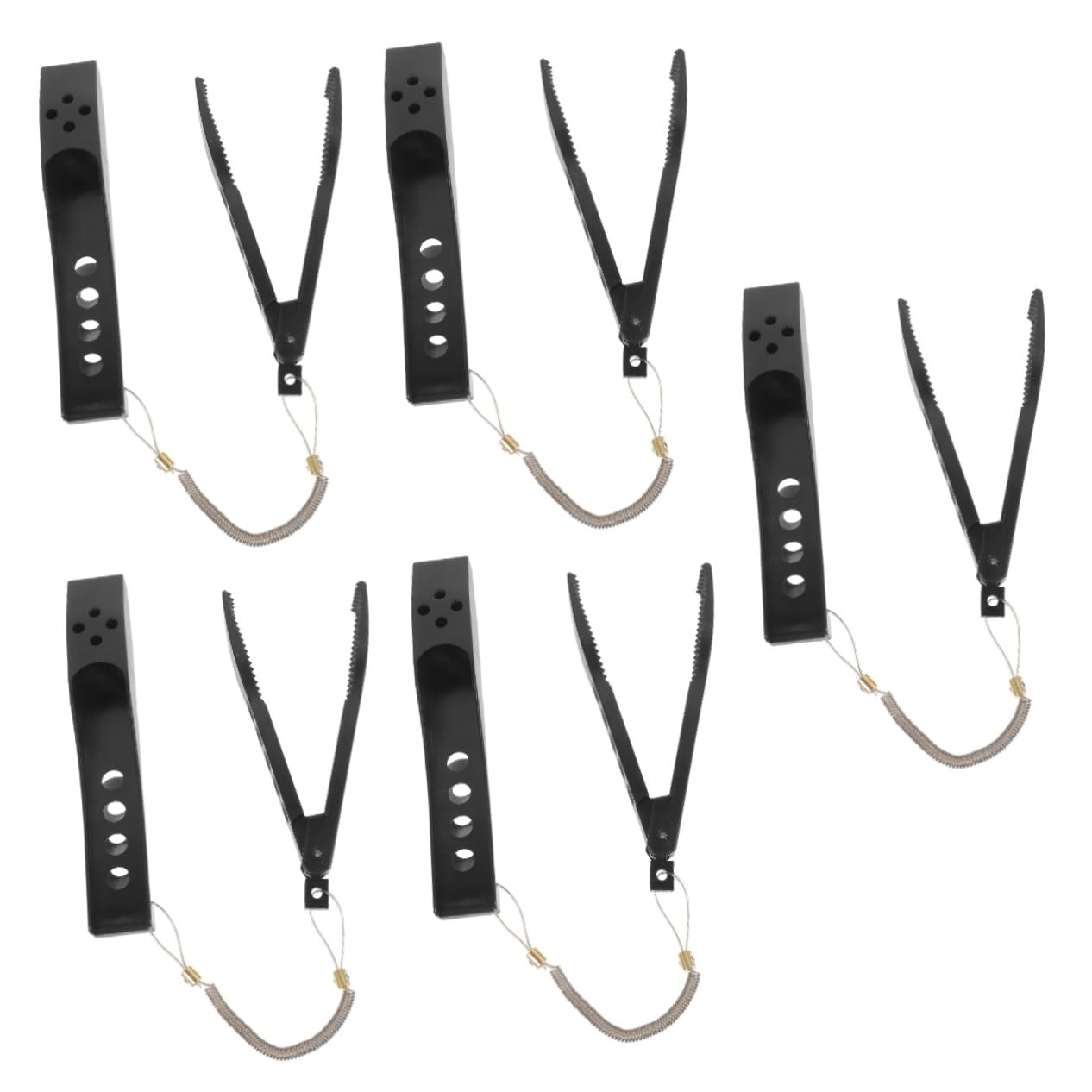 Milisten 5 Stück Fischgreifer mit Einhändig Bedienbar Stabiler Fischfang Langlebiges Kunststoffmaterial Ergonomisches Design für Angler und Outdoor Aktivitäten Zufällige