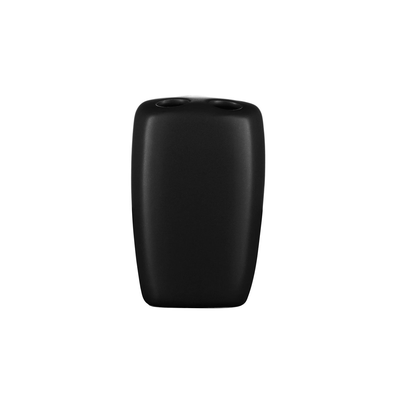 Orsina Bathroom Tumbler & Toothbrush Holder - Matte Black - Stoneware - Small