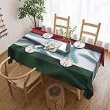 Quadratische Spitze-Tischdecke mit ungarischer Flagge, wasserabweisender Stoff, warme und weiche...
