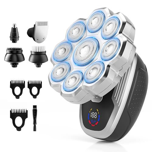 Rasoir électrique pour homme pour un rasage crâne lisse sans irritation 9D