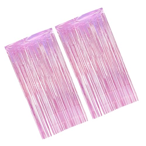 SAFIGLE 2piezas Cortina De Franjas Metálicas para Fiesta Decoración De Fondo para Cumpleaños y Celebraciones Fácil Instalación y Material Resistente para Bodas y Eventos Especiales