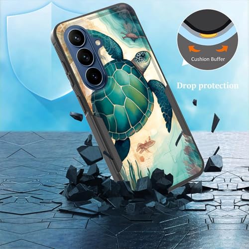 CICPLKSE for Galaxy S26 Plus Case,Dual Layer Heavy Duty Hybrid Shockproof Hard PC Soft Silicone TPU Bumper Protective Case for Samsung Galaxy S26 Plus 6.7 inch 2026,Sea Turtle - image 6