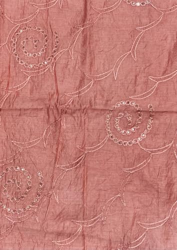 Image of LKC WOMEN'S SEQUENCE EMBROIDERED SELFDESIGN SOFT COTTON CHANDERI DUPATTA