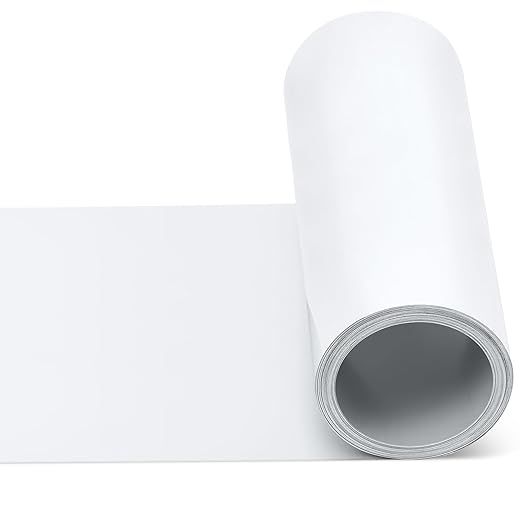 Yaocom White Aluminum Flashing Roll 12" x 50ft, 0.2mm Thick Waterproof Trim Sheet, Multipurpose Metal Flashing for Roofing, Windows, Doors & DIY Garden Projects