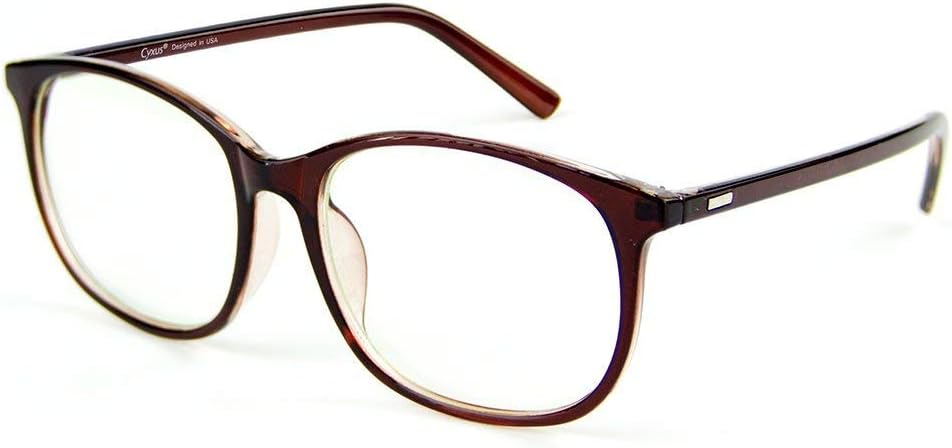 light brown frame glasses