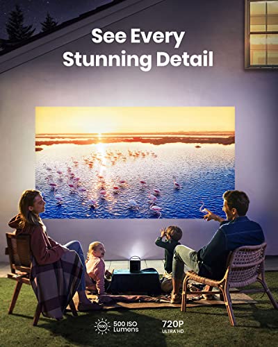 Outdoor Projector, Anker Nebula Mars Ii Pro 500 Ansi Lumen Portable Projector, Native 720P, 40-100 Inch Image Tv Projector, Movie Projector With Wifi And Bluetooth, 3Hr Video Playtime, Watch Anywhere #TOP2