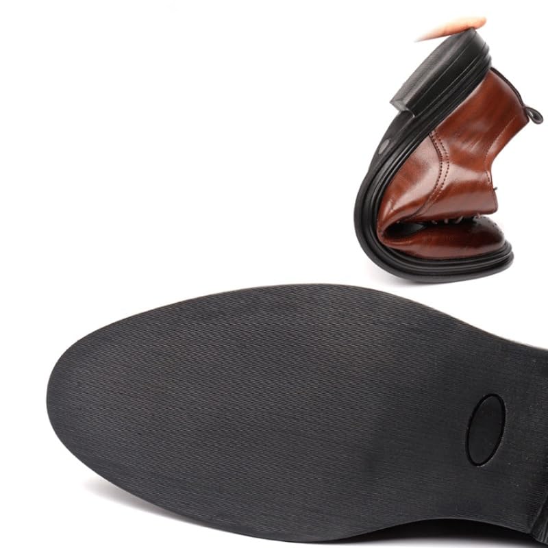 Men's Trendy Brogue Wingtip Dress Shoes Fashion Classic Carved Lace Up Low Heels Business Casual Oxford Comfort Orthopedic Shoes for Men4