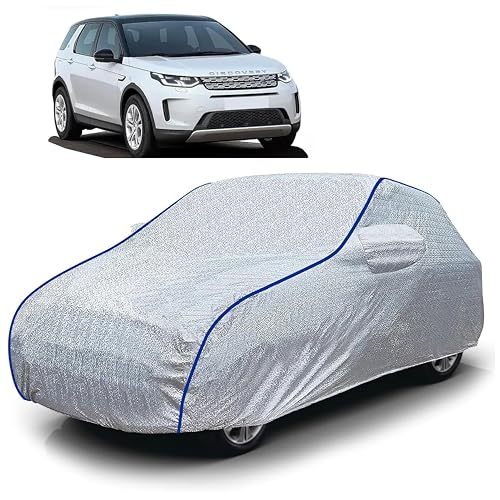 Image of Sulfar 100% Waterproof Car Body Cover Compatible with Mirror for Fiat Uno (Triple Stitched, Full Bottom Elastic, Magic Silver with Black Piping)