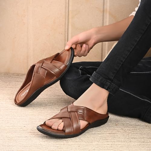 Image of Centrino Sandal for Men | Grip Insole for Stability | Modern Look with Straps | Comfortable Footwear (9772)