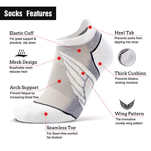 Image of Busy Socks Compression Ankle Cushioned Running Sport Socks for Men Women, Low Cut Arch Support Tab Athletic Socks 3 Pairs