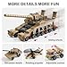 WW2 Army Tank Toys Building Sets Compatible with Lego, Create a German Dora Cannon or 16 Military Vehicles with 20 Toy Soldiers, STEM Toys for Boys Kids Age 6+ Year Old