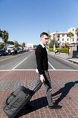 Solo New York Avenue C Rolling 24 Inch Duffel Bag with Removable Shoulder Strap, 49L Capacity, Grey, One Size