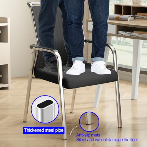 Silla de vestíbulo con asa y reposabrazos para sala de reuniones sin ruedas 7