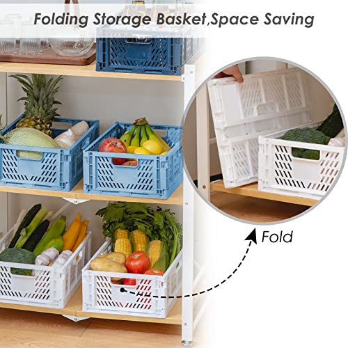 Jocabo Plastic Drawer Organizer 4-Pack Collapsible Storage Boxes Crate Stackable Folding Basket Closet Containers Toy Organiser For Home Office Bedroom Kitchen Pull Out Under Bed- Colorful #TOP5