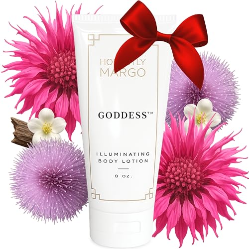 Honestly Margo Goddess Illuminating Body Lotion (6 Oz) – Alluring Luxury Women's Fragrances, Subtle Golden Shimmer for a Soft Body Glow, Nourish Hydrating Lotion with Natural Fruit Oils and Extracts