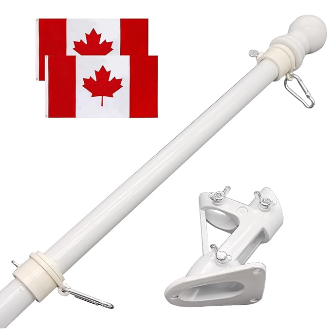 OYYQ 专业不锈钢旗杆套件与两面加拿大国旗