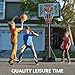 Basketball Hoop Outdoor 4.82-8.53ft Adjustable, Portable Basketball Hoop & Goals with 2 Wheels, 32 Inch PC Backboard/Fillable Base/Size 5 Basketball for Kids, Youth, and Adults in Backyard/Driveway
