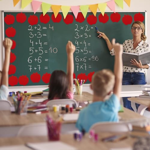 Image of Ireer 48 Pcs Foam Apple Cut Outs Red Apples Shapes Cutouts Bulletin Board Decoration Back to School Classroom Decor 6 Inch Foam Crafts for Teachers DIY Office School Chalkboard Wall Decor