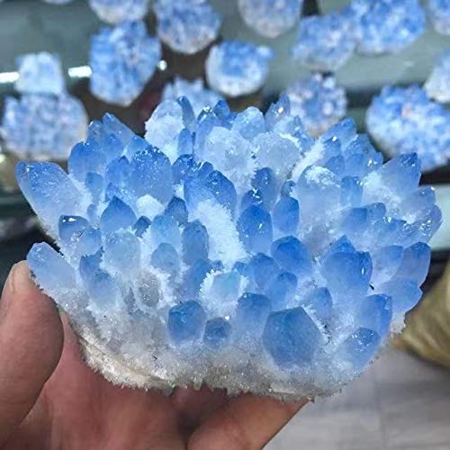 Cluster de cristal blanc et bleu 350g-500g pour collectionneur - 3