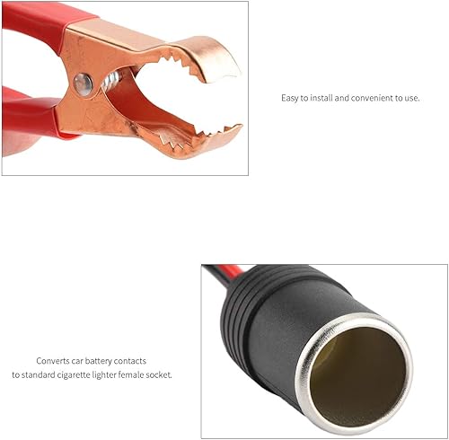Miniatura 4 de Enchufe para encendedor de cigarrillos a clip, enchufe hembra para encendedor de cigarrillos de 12 V-24 V, enchufe hembra para clip, encendedor de
