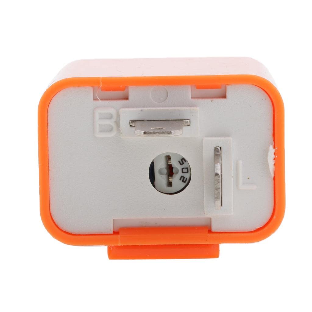 Shayaan 2-Pin 12V Motorcycle LED Turn Signal FlSHAYAANher Relay Speed Adjustable Indicator Orange-image-46