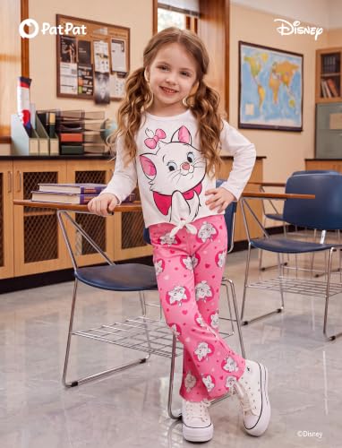 Image of Disney Girls Outfits Long Sleeve Knot Front Shirt Flare Pants 2PC Clothes