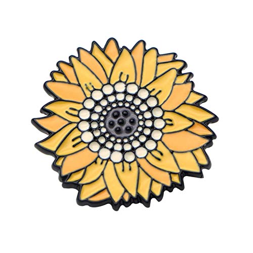 Anstecknadeln für Rucksäcke, modische Unisex-Brosche mit Sonnenblumen-Motiv, Emaille, für Rucksack, Tasche, Jeans, Dekoration Cover