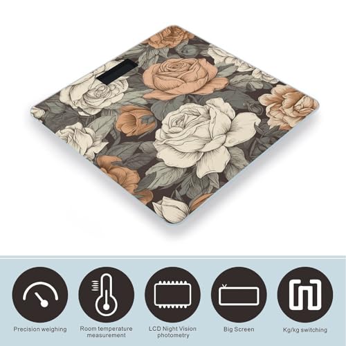Báscula digital de baño con plataforma de vidrio templado miniatura 3