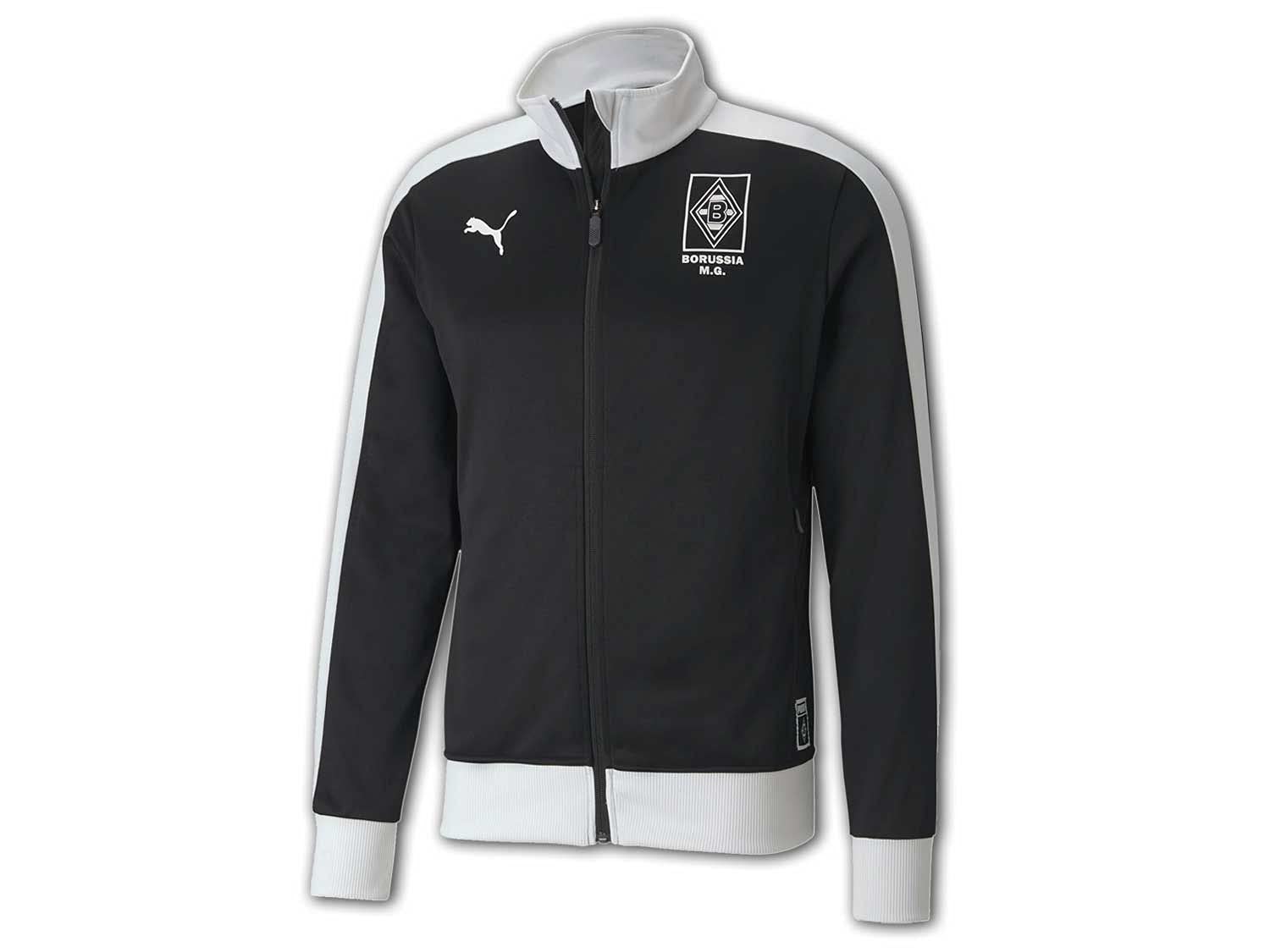 PUMA Borussia Mönchengladbach Men's Track Jacket, Black/White, S