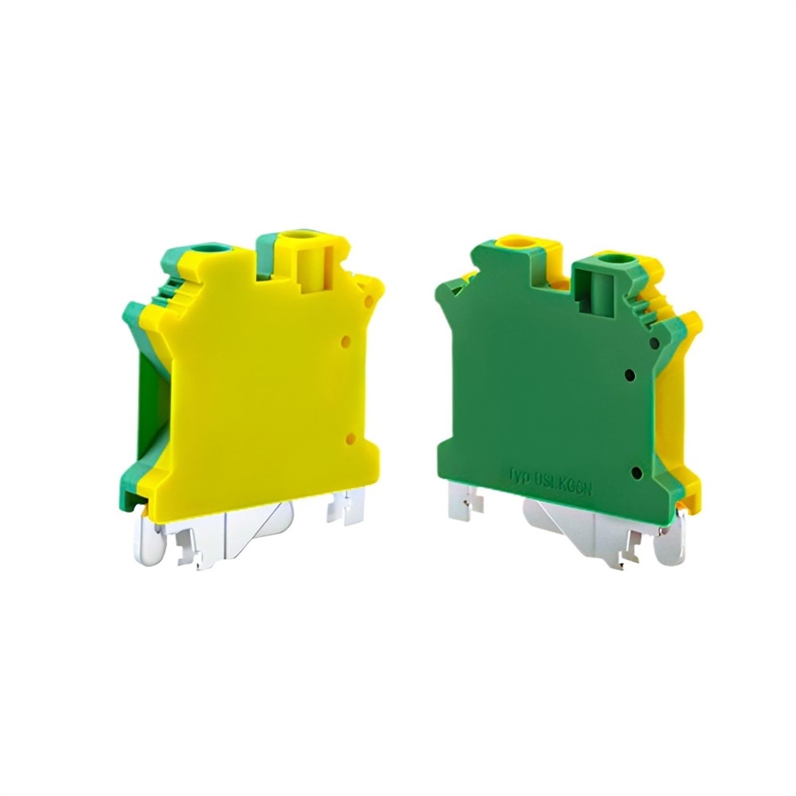 PE Din Rail Terminal Blocks 10Pcs USLKG-6N Ground Universal Class Connector Screw Wire Conductor USLKG6