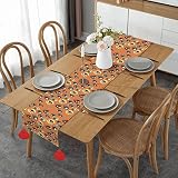Christmas Table Runner Good-Luck-Greek-Evil-Eye Modern Table Decor Long Table Cover