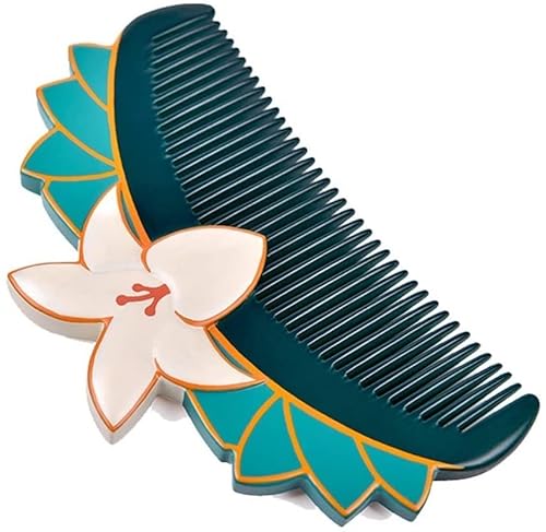 FABAX Peine de Madera Prototipo Mulan Vintage, Peine de Madera Maciza Peine doméstico Peine de Dientes Grandes de Pelo Rizado para niña, Regalo de colección de Caja de Regalo Cover