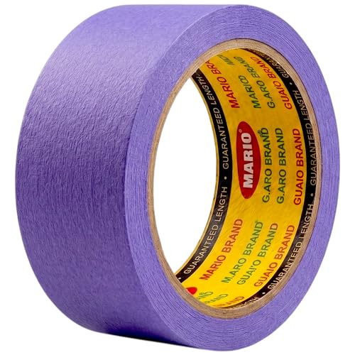 Image of Mario Purple Masking Tape - 20 Meter Length, 48mm Width - Heavy Duty Masking Tape for Industrial Painting & Protection - Pack of 1 Roll