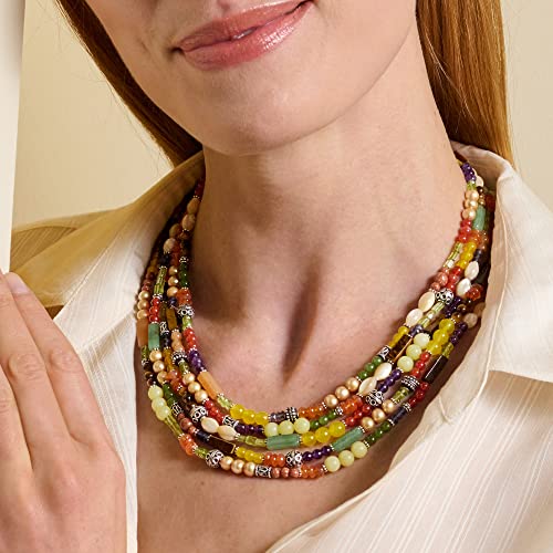 Ross-Simons 33.65 ct. t.w. Multi-Gemstone Multi-Strand Bead Necklace in Sterling Silver3