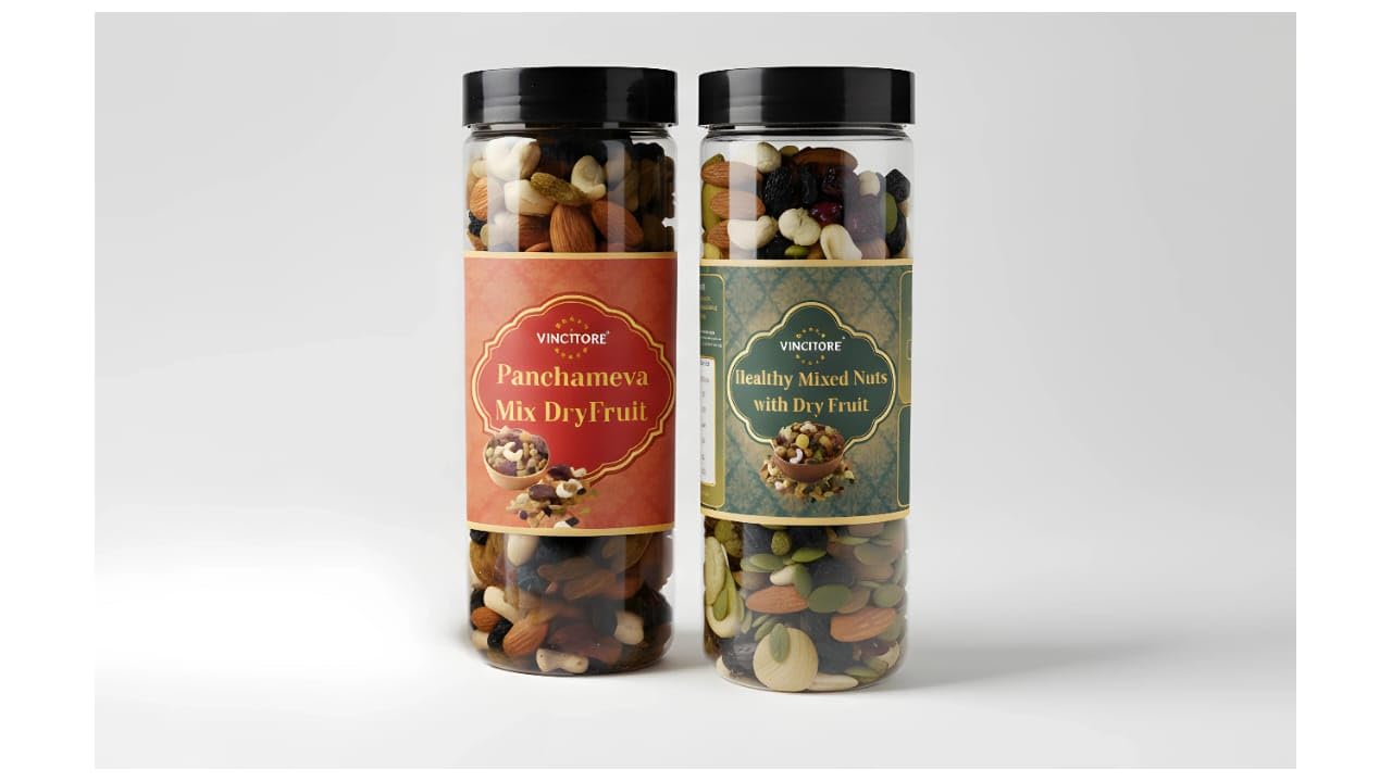 Vincitore Mixed Dry Fruits & Nuts Panchmeva with Trail Mix | Blend of Cashews, Almonds, Raisins, Berry, Dates & Seeds | Healthy Snack | 500g 2 Pack-image-49