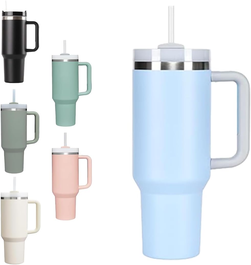 H&F Clicks Insulated Tumbler, Stainless Steel Tumbler with Leakproof Lid for Water, Coffee or Iced Tea. Cup Holder Compatible for Travel, BPA-Free Water Bottle, Vacuum Insulated Tumbler.