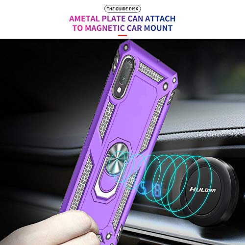 Coque Samsung Galaxy A10E Yiakeng violette de qualité militaire antichoc - 6