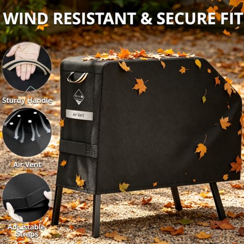 Image of PasWith Griddle Cover for Blackstone 22 inch with Hood & Stand[Upgraded-Encrypted 900D Fabric] Waterproof UV & Fade Resistant Griddle Cover for Blackstone 17 and 22 inch Grill with Straps & Air Vents