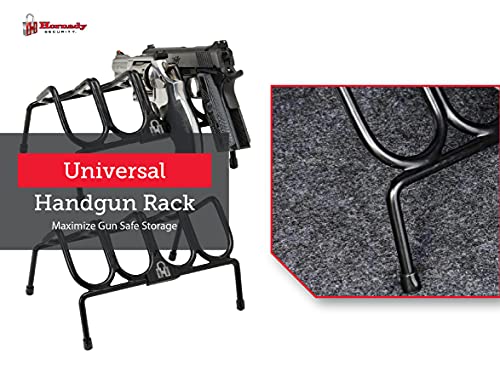 Hornady Pistol Rack For Gun Safe, Holds 4 Handguns – Gun Stand For Handgun Storage And Organization, For Pistols And Revolvers – Scratch-Resistant With Non-Slip Feet – Maximize Gun Safe Space #TOP4