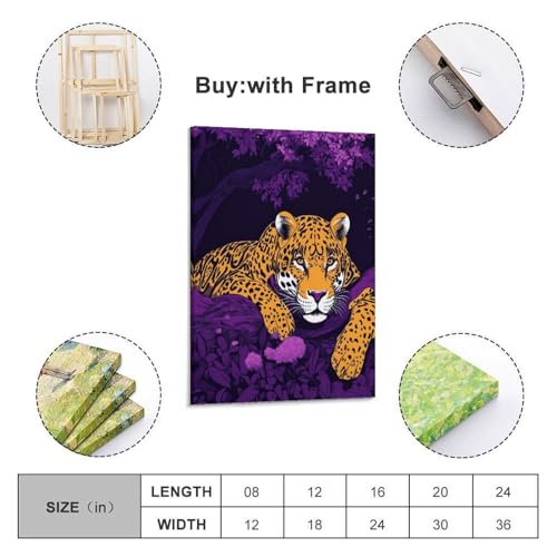 Affiche decoration murale leopard pour salon moderne 40x60cm - 2